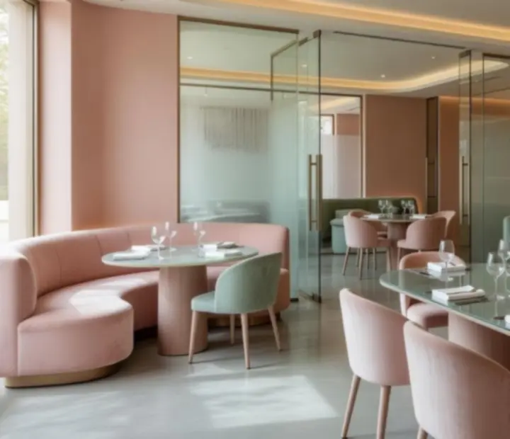 Salón moderno y luminoso del restaurante Milonga y Naipes en Buenos Aires